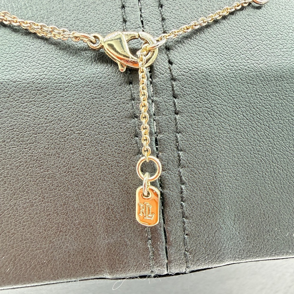 RALPH LAUREN Light Gold Heart Multi strand Pendant Necklace - Picture 5 of 8